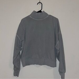 The North Face Light Gray Mock Neck Top Pullover